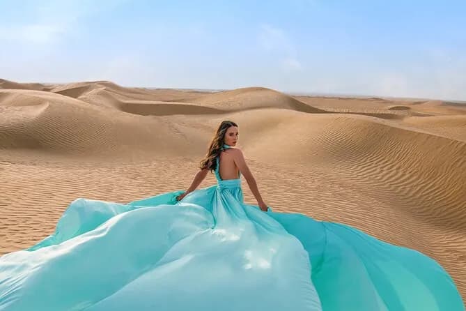 Dubai Desert Flying Dress Videography Tour - Image 7