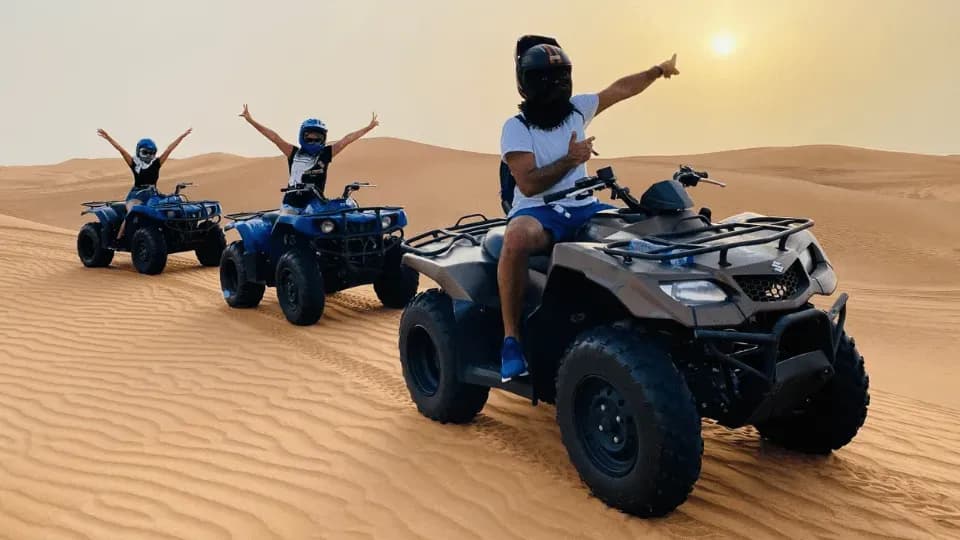 Dubai: Quad Bike Safari, Camel Ride and Refreshments - Image 1